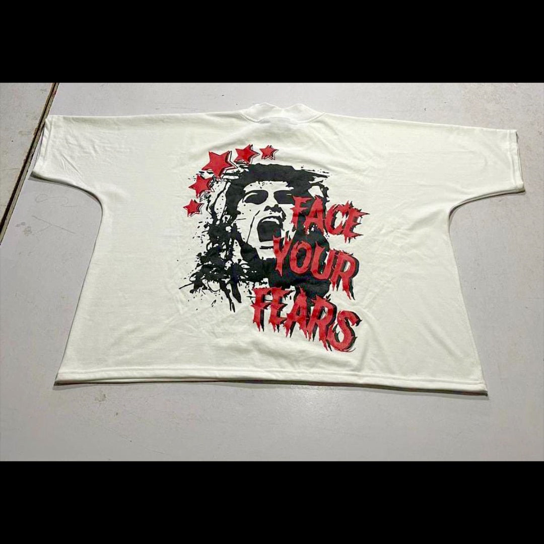 “FACE YOUR FEARS” Seamless Box Tee