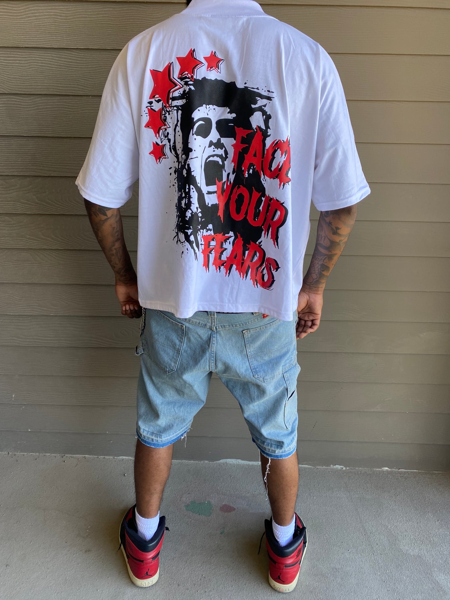 “FACE YOUR FEARS” Seamless Box Tee