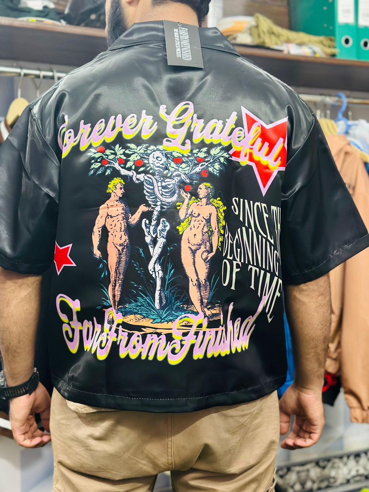 “FOREVER GRATEFUL” Bowling Shirt